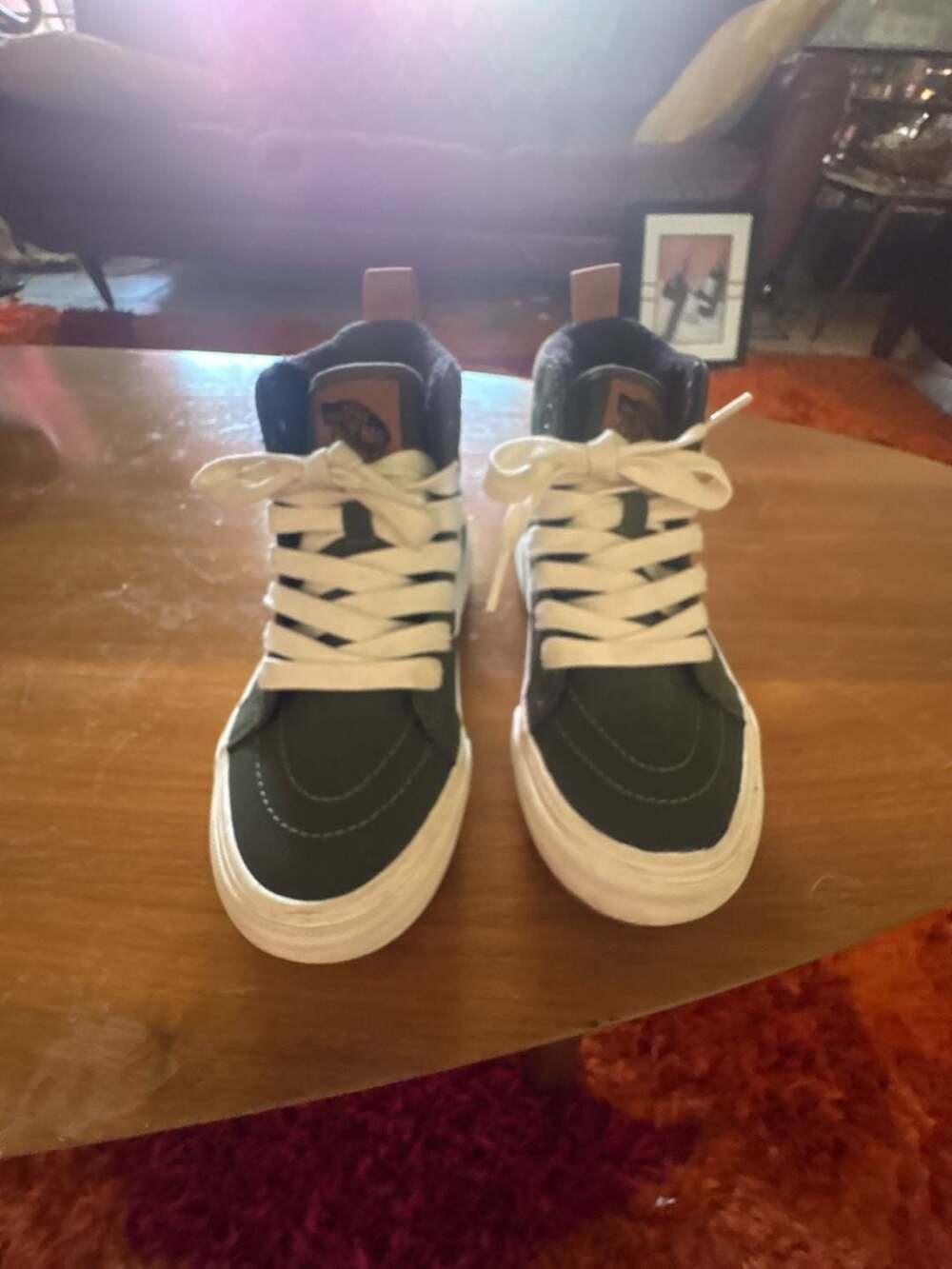 Vans Sk8-Hi MTE-1 Size 3 Green Suede High Top Sneakers